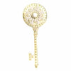 LARGE 1.16CT FANCY YELLOW DIAMOND 18KT YELLOW GOLD 3D KEY TO YOUR HEART PENDANT