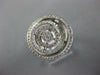 ESTATE LARGE .74CT DIAMOND 14KT WHITE GOLD 3D CLASSIC MULTI CIRCULAR FUN RING