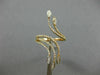 LARGE .69CT ROUND MARQUISE DIAMOND 18K ROSE GOLD MULTI ROW CRISS CROSS LEAF RING