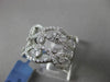 ESTATE WIDE 1.0CT DIAMOND 14KT WHITE GOLD ETOILE WAVE FUN COCKTAIL RING F/G VS
