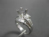 ESTATE WIDE .90CT DIAMOND 18KT WHITE GOLD 3D SEMI MOUNT ENGAGEMENT RING #18545