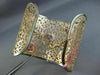 EXTRA LARGE 21.80CT DIAMOND & AAA AMETHYST 14K WHITE & ROSE GOLD BANGLE BRACELET