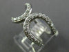 ESTATE WIDE .64CT DIAMOND 14KT WHITE GOLD 3D OPEN HUGS & KISSES FUN LOVE RING