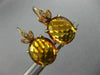 ANTIQUE LARGE 15.15CT DIAMOND & AAA CITRINE 14KT YELLOW GOLD 3D HANGING EARRINGS