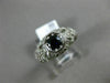 .76CT DIAMOND & AAA ROUND SAPPHIRE 14KT WHITE GOLD OPEN FILIGREE ENGAGEMENT RING