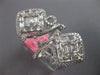 EXTRA LARGE 1.80CT DIAMOND 18KT WHITE GOLD ROUND & BAGUETTE INVISIBLE HALO RING