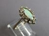 ESTATE .50CT DIAMOND & AAA OPAL 14KT WHITE GOLD MARQUISE & ROUND FUN RING #27557