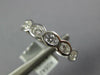 ESTATE .53CT DIAMOND 18K WHITE GOLD 3D CLASSIC ROUND OVAL BEZEL ANNIVERSARY RING