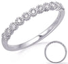 .13CT DIAMOND 14K WHITE GOLD 3D SEMI ETERNITY FILIGREE MILGRAIN ANNIVERSARY RING