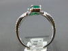 1.08CT DIAMOND & AAA EMERALD 14K WHITE GOLD EMERALD CUT DIAGONAL FRIENDSHIP RING