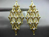 ESTATE EXTRA LARGE 2.08CT DIAMOND 18KT YELLOW GOLD 3D ETOILE CLIP ON EARRINGS