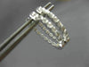 ESTATE .50CT DIAMOND 14KT WHITE GOLD 3D CLASSIC OVAL INSIDE OUT HOOP EARRINGS