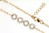 ESTATE .47CT DIAMOND 14KT 2 TONE GOLD 3D OPEN CIRCULAR LINK FUN BRACELET