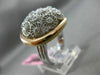 ESTATE .46CT DIAMOND 18K WHITE & ROSE GOLD 3D ETOILE OPEN FILIGREE CIRCULAR RING