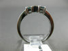 WIDE .92CT ROUND & PRINCESS WHITE & BLUE DIAMOND 14KT WHITE GOLD SQUARE FUN RING