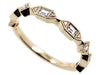 .20CT DIAMOND 14KT YELLOW GOLD ROUND & BAGUETTE MULTI HEXAGON ANNIVERSARY RING