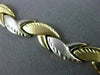 ESTATE 14KT WHITE & YELLOW GOLD 3D CLASSIC FLAT DIAMOND CUT LINK BRACELET #22707