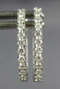 .42CT DIAMOND 14KT WHITE GOLD 3D INSIDE OUT OVAL HUGGIE HOOP HANGING EARRINGS
