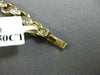 ANTIQUE .50CT DIAMOND 14K WHITE & YELLOW GOLD 3D LINK HANDCRAFTED BRACELET #227