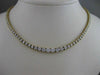 ESTATE 11.0CTW DIAMOND 18KT YELLOW GOLD GRADUATED TENNIS NECKLACE F/G VVS #20994