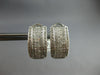 LARGE 1.52CT DIAMOND 14K WHITE GOLD 3D ROUND & PRINCESS CLIP ON HANGING EARRINGS