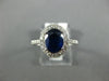 WIDE 1.90CT DIAMOND & AAA SAPPHIRE 14KT WHITE GOLD 3D OVAL HALO ENGAGEMENT RING