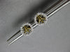 ESTATE .14CT DIAMOND 14KT WHITE & YELLOW GOLD CIRCULAR PEACE SIGN STUD EARRINGS