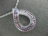 LARGE 1.72CT DIAMOND & AAA RUBY 18KT WHITE GOLD 3D TEAR DROP LOVE KNOT PENDANT