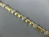 ESTATE 1.10CT DIAMOND 14KT WHITE & YELLOW GOLD 3D ETOILE BAMBOO BRACELET #22385