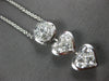 LARGE 2.47CT DIAMOND 18KT WHITE GOLD MULTI SHAPE INVISIBLE DOUBLE HEART NECKLACE