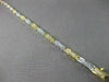 ESTATE 1.38CT DIAMOND 14KT WHITE & YELLOW GOLD 3D FILIGREE TENNIS BRACELET #9442