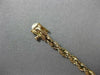 ANTIQUE .10CT DIAMOND 14K WHITE & YELLOW GOLD 3D FOUR STONE ROPE BRACELET #23328
