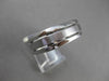 ESTATE 14K WHITE GOLD CLASSIC MATTE & SHINY WEDDING ANNIVERSARY BAND RING #23162
