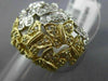 ESTATE LARGE .72CT DIAMOND 14KT WHITE & YELLOW GOLD FILIGREE BUTTERFLY FUN RING