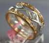 .34CT DIAMOND 18KT WHITE AND ROSE GOLD 3D FILIGREE 3/4 ETERNITY ANNIVERSARY RING