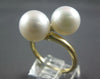 ESTATE AAA SOUTH SEA PEARL 14KT YELLOW GOLD 3D CLASSIC CRISS CROSS LOVE RING