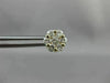 ESTATE .88CT ROUND DIAMOND DESIGN 14K YELLOW GOLD EARRINGS FLOWER CLUSTER #21814