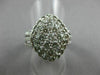 ESTATE LARGE 1.50CT DIAMOND 14KT WHITE GOLD 3D FILIGREE MARQUISE CLUSTER RING FG