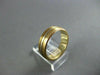 ESTATE WIDE 14KT W&Y GOLD MATT FINISH MENS WEDDING RING SIMPLY BEAUTIFUL  #287
