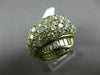 LARGE 4.50CT ROUND & BAGUETTE DIAMOND 18KT YELLOW GOLD 3D DOME PAVE RING E/F 797