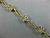 ANTIQUE 1.10CT DIAMOND 18KT WHITE & YELLOW GOLD 3D DAISY FLOWER BRACELET #1688