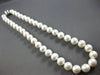 LARGE & LONG AAA SOUTH SEA PEARL 14KT WHITE GOLD 3D CLASSIC LOVE NECKLACE #27952