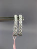 ESTATE WIDE .82CT DIAMOND 14K WHITE GOLD INSIDE OUT OVAL HUGGIE HANGING EARRINGS