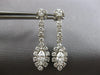 LARGE 2.04CT DIAMOND 14KT WHITE GOLD 3D ROUND & MARQUISE FLORAL EARRINGS #28135