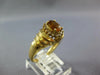ESTATE 1.04CT DIAMOND & AAA CITRINE 14K YELLOW GOLD OVAL CLASSIC FRIENDSHIP RING