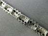 ESTATE WIDE 9.24CT DIAMOND & AAA MULTI GEM 14K WHITE GOLD SQUARE TENNIS BRACELET