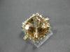 ESTATE LARGE 4.35CT DIAMOND & AAA MORGANITE 14K ROSE GOLD SQUARE ENGAGEMENT RING