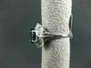 ESTATE LARGE 3.20CT DIAMOND & AAA SAPPHIRE PLATINUM OVAL FILIGREE BALLERINA RING