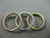 ESTATE LARGE 2.70CT DIAMOND 14K WHITE YELLOW & ROSE GOLD ETERNITY STACKABLE RING