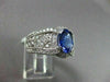 ESTATE WIDE 2.95CT DIAMOND & AAA TANZANITE 14KT WHITE GOLD FILIGREE RING #1505